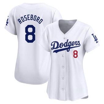 Women's Limited Los Angeles Dodgers John Roseboro Home Jersey - White