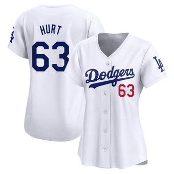 Women's Limited Los Angeles Dodgers Kyle Hurt Home Jersey - White