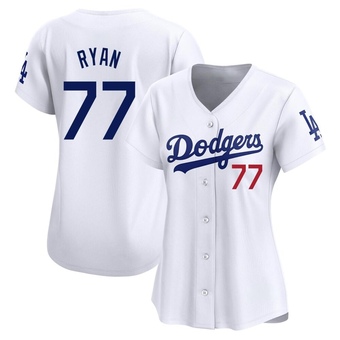 Women's Limited Los Angeles Dodgers River Ryan Home Jersey - White