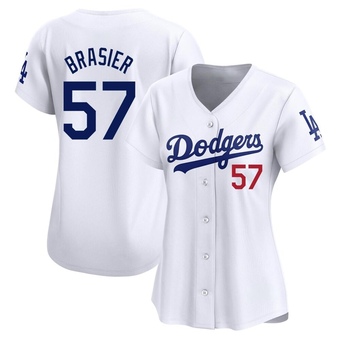 Women's Limited Los Angeles Dodgers Ryan Brasier Home Jersey - White