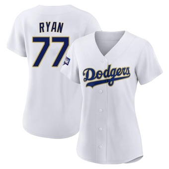 Women's Replica Los Angeles Dodgers River Ryan White/ 2021 Program Player Jersey - Gold