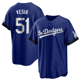 Youth Replica Los Angeles Dodgers Alex Vesia 2021 City Connect Jersey - Royal