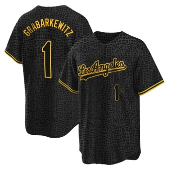 Youth Replica Los Angeles Dodgers Billy Grabarkewitz Snake Skin City Jersey - Black