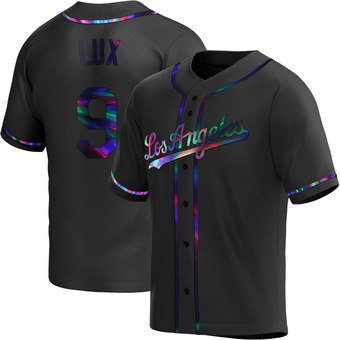 Youth Replica Los Angeles Dodgers Gavin Lux Alternate Jersey - Black Holographic