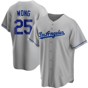 Youth Replica Los Angeles Dodgers Kolten Wong Road Jersey - Gray