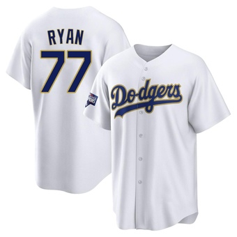 Youth Replica Los Angeles Dodgers River Ryan White/ 2021 Program Player Jersey - Gold